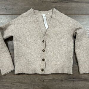 Lululemon Women's Alpaca Wool-Blend Cardigan Sweater Sz L